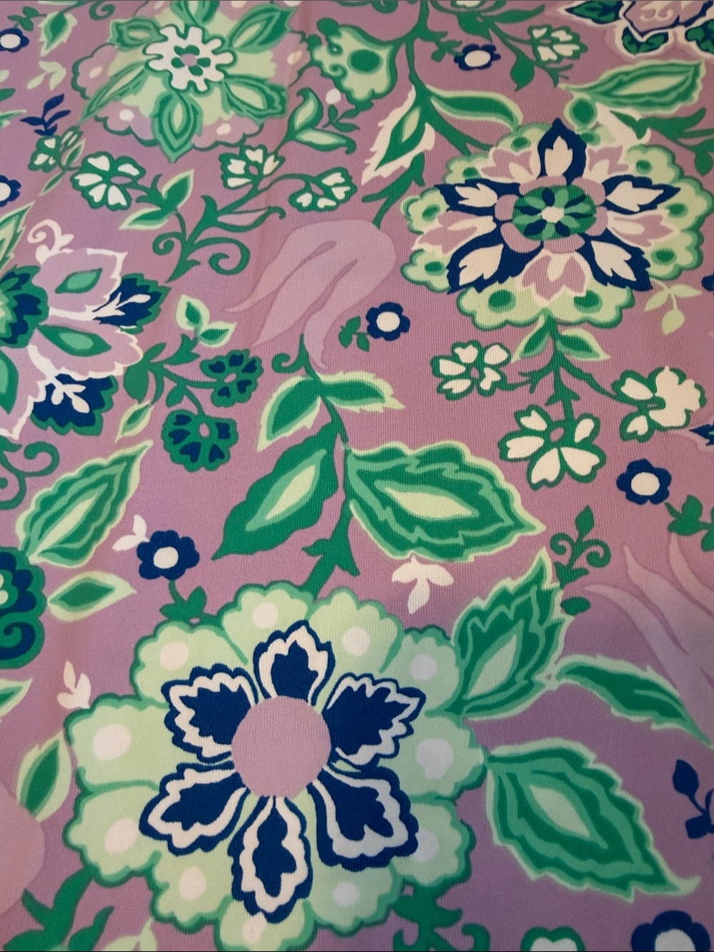 Talbots Sp Performance Lavender Dress with , green, and navy floral print-$16 - Picture 2 of 6